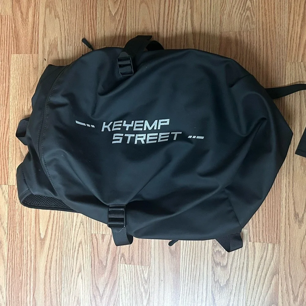 Kehemp Street Black Tactical Backpack w/ Waterproof Biker Helmet